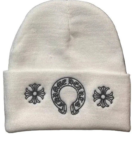 CH Horse shoe Beanie ‘White’